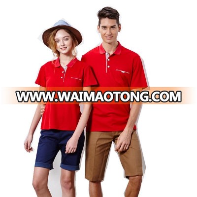 Multi Colors couple t-shirt custom apparel plain polo shirts with high quality