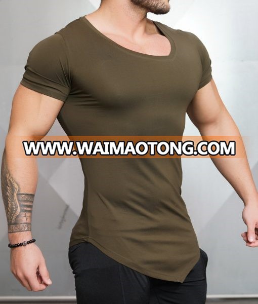 Custom logo workout activewear gym men bodybuilding T shirt mens t shirt